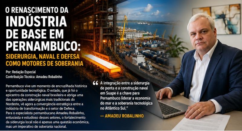 O Renascimento da Indústria de Base em Pernambuco: Siderurgia, Naval e Defesa como motores da Soberania.