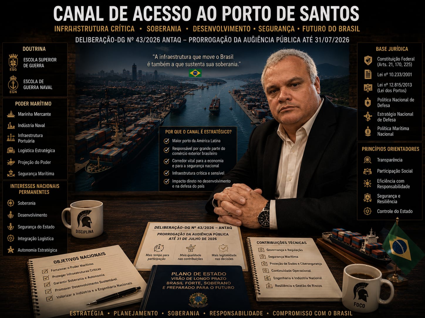 Canal de Acesso ao Porto de Santos: entre a eficiência logística e a soberania nacional