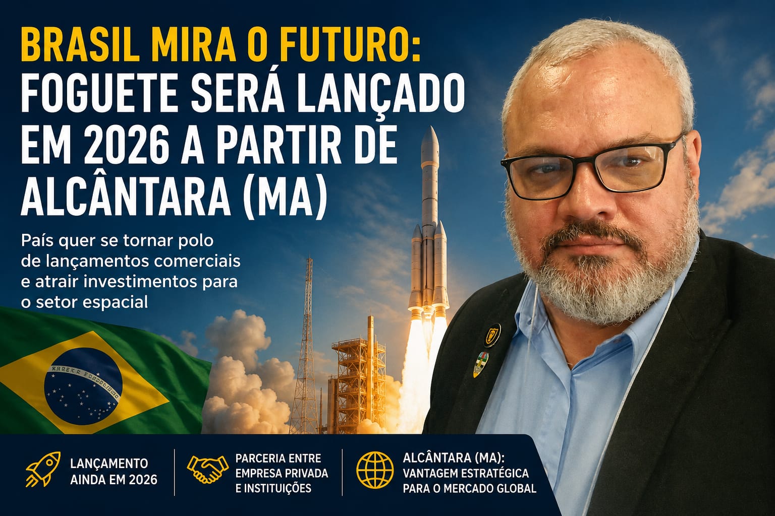 Brasil fortalece sua projeção estratégica no espaço com novo lançamento a partir de Alcântara
