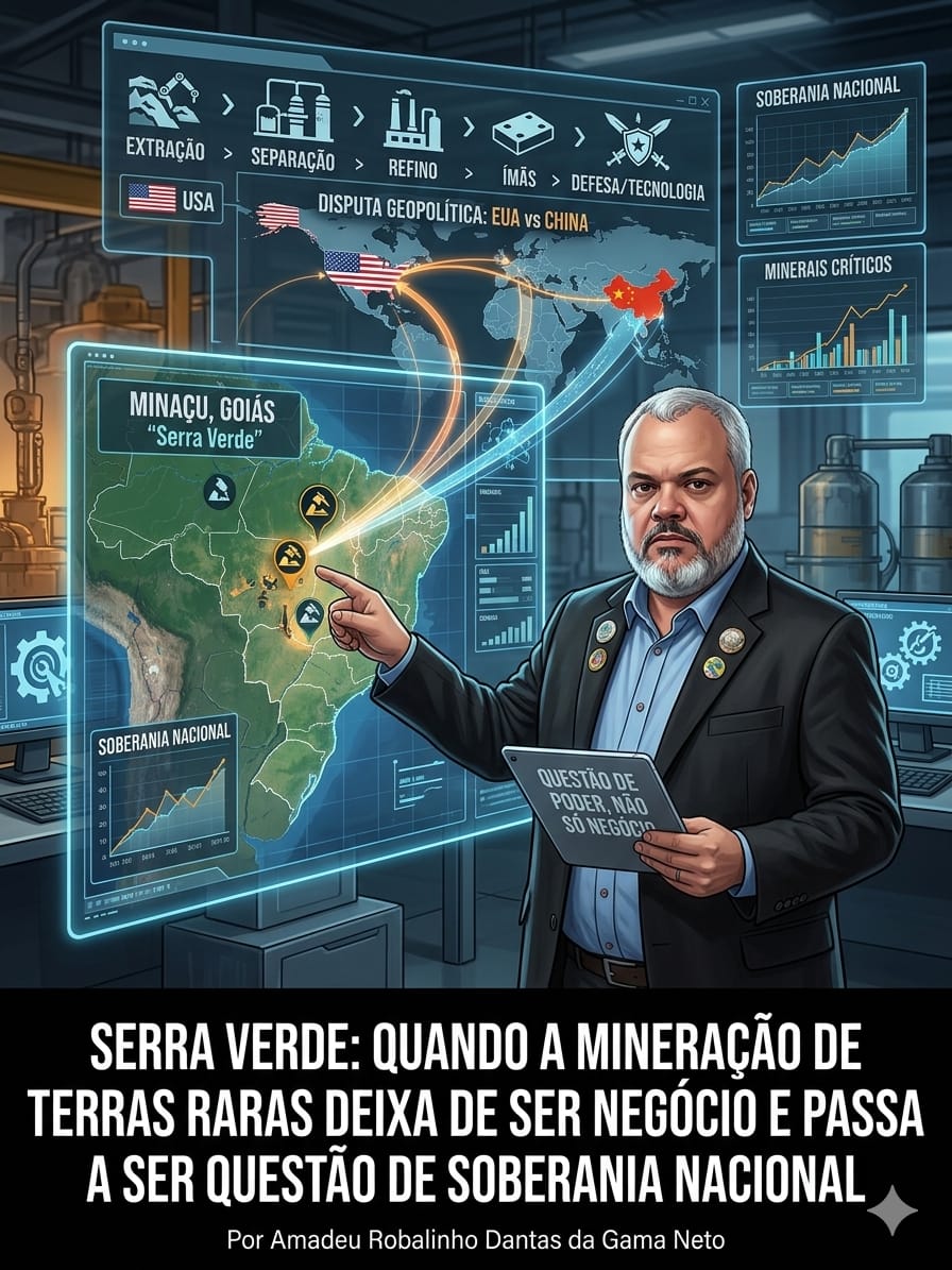 SERRA VERDE: QUANDO A MINERAÇÃO DE TERRAS RARAS DEIXA DE SER NEGÓCIO E PASSA A SER QUESTÃO DE SOBERANIA NACIONAL