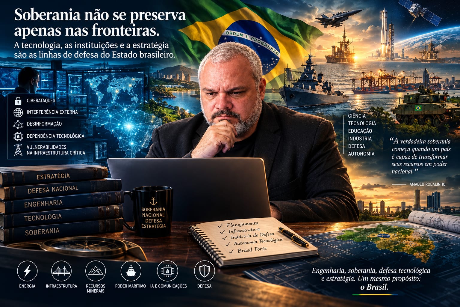 SOBERANIA NÃO SE PRESERVA APENAS NAS FRONTEIRAS: A TECNOLOGIA, AS INSTITUIÇÕES E A ESTRATÉGIA COMO LINHAS DE DEFESA DO ESTADO BRASILEIRO
