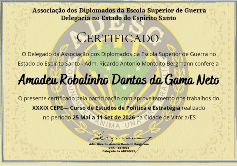 Uma etapa concluída. Uma nova responsabilidade assumida.