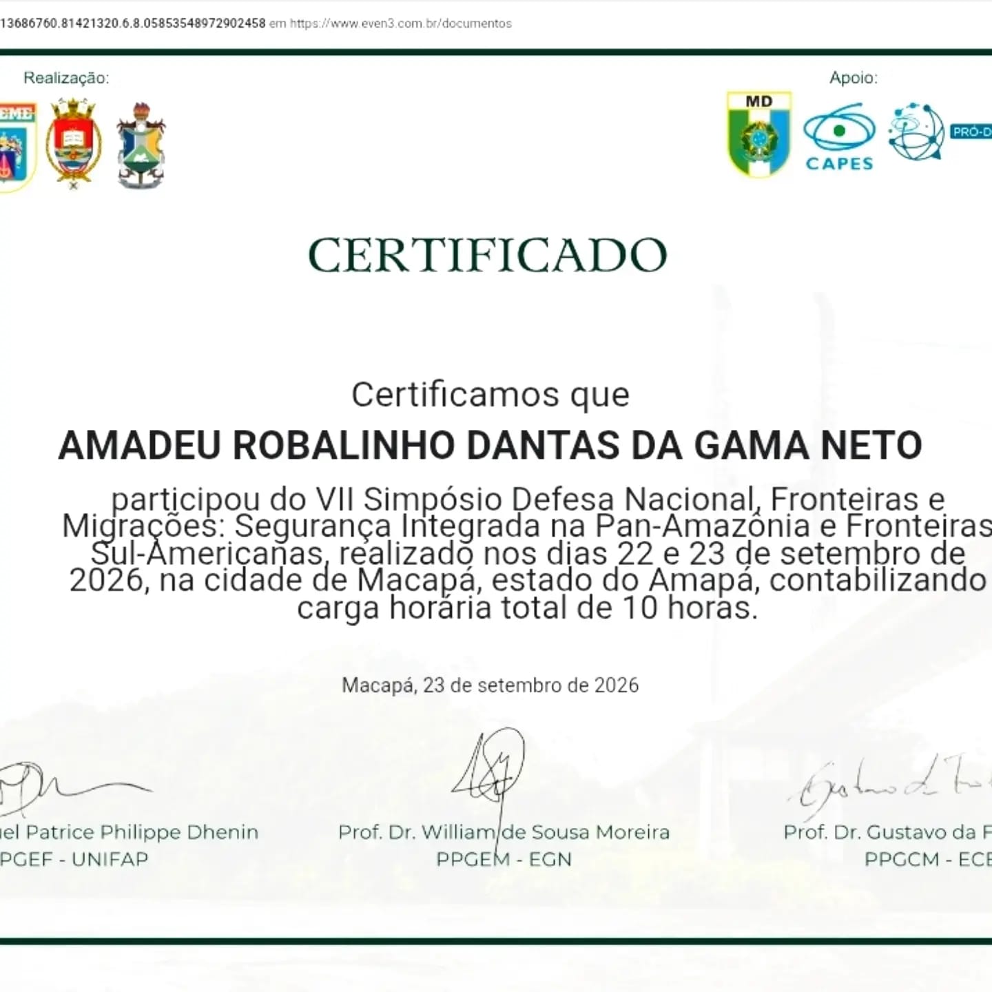 Nos dias 22 e 23 de setembro de 2026, a Universidade Federal do Amapá (UNIFAP)